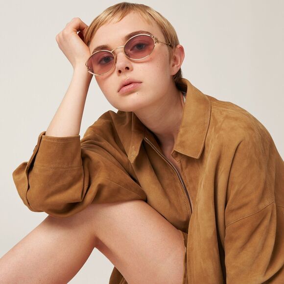 MIU MIU MU 52YS 5AK06S Gold Pink Gradient Lens Women Sunglasses AUTHENTIC main image 4